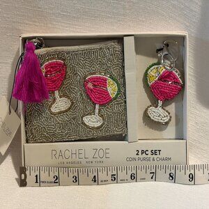 Rachel Zoe Beaded Margarita coin purse and charm gift set